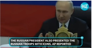 Putin überreicht Donbass- Kommando Ikone / die religiöse Armee