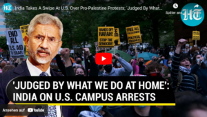 Indien+Iran fragen: Meinungsfreiheit von West-Bürgern, in Bezug auf Gaza? Massengräber?