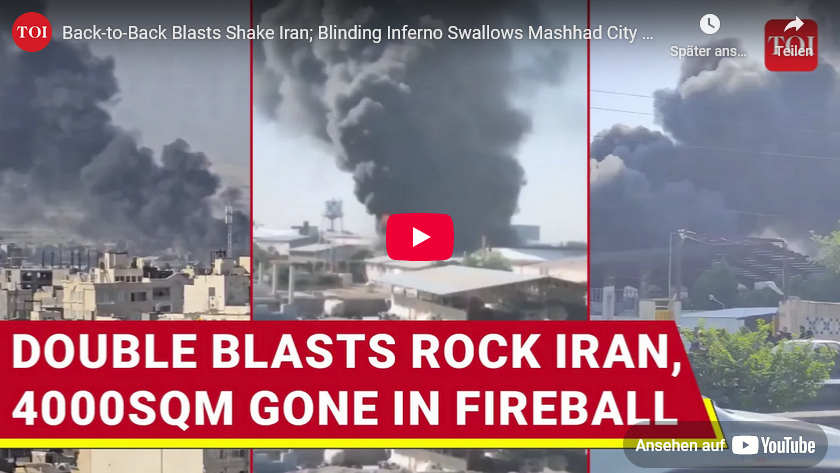 IRAN: Gewaltige Explosion in Mashhad