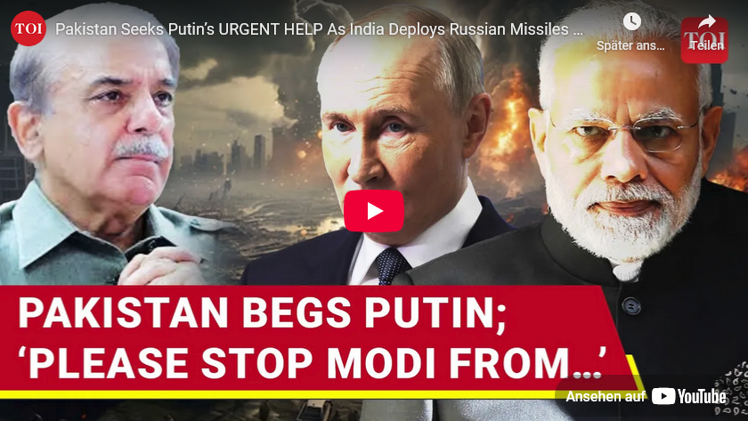 Pakistan bittet Putin um Hilfe: Vermittlung zu Indien wie schon 1966
