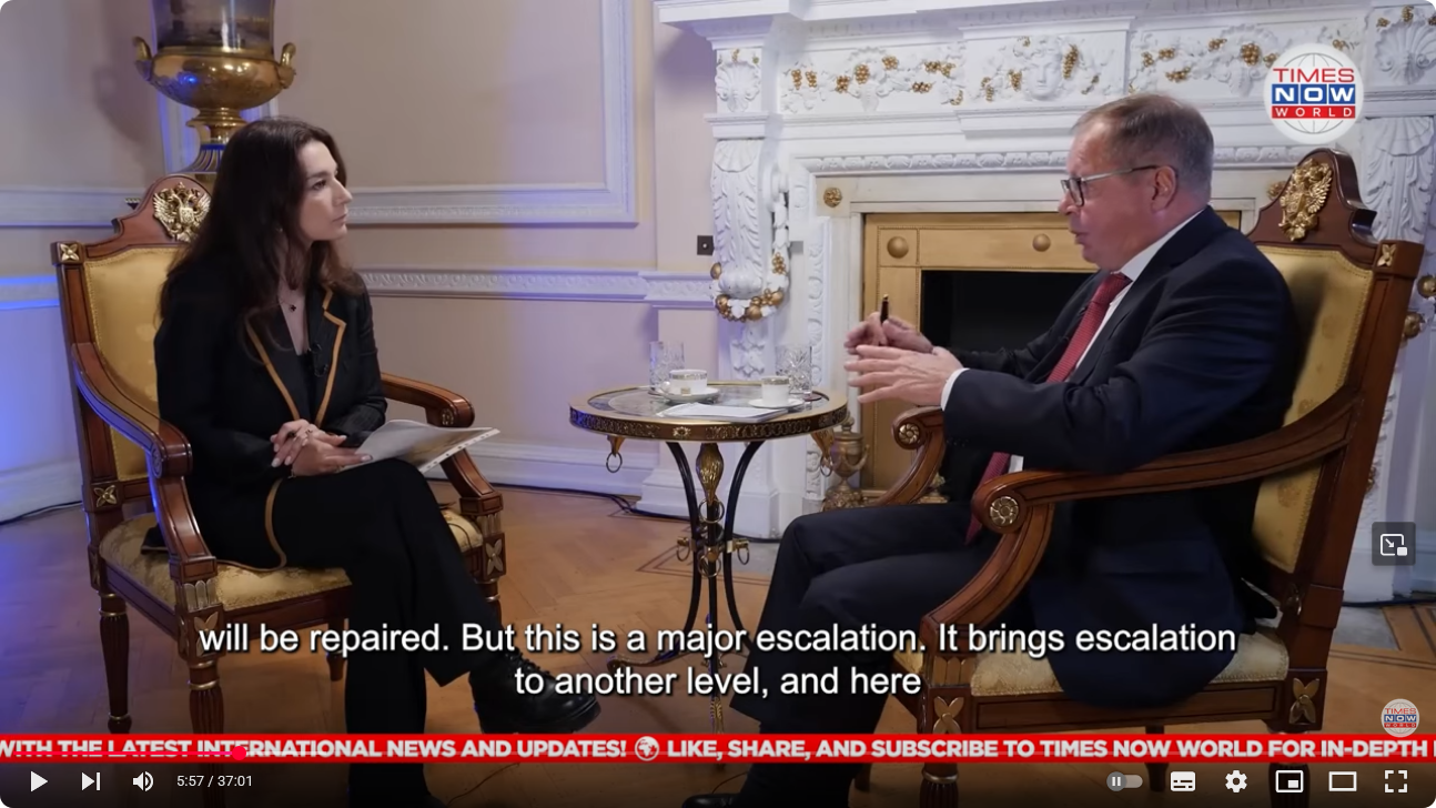 Video/RUS-Botschafter in London: Strategischer Level ist gefährlich/ Atom-Kriegs-Gefahr