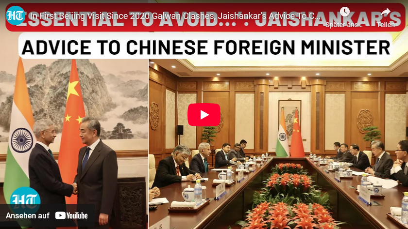 China-Indien-Beziehungen: Jaishankar will völlige Normalisierung und enge Zusammenarbeit