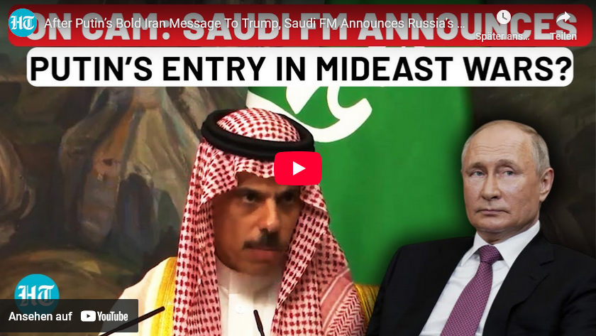 Saudi-Außenminister in Moskau, Pressekonferenz/ Saudi-Kronprinz zu Nah-Ost-Frieden