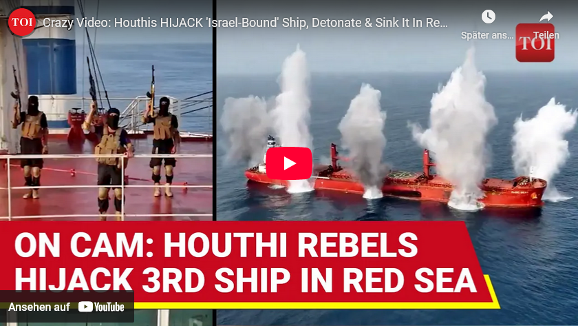YEMEN/Houthis versenken 2 Schiffe: Konflikt-Focus erneut auf Nah-Ost +Suez-Canal