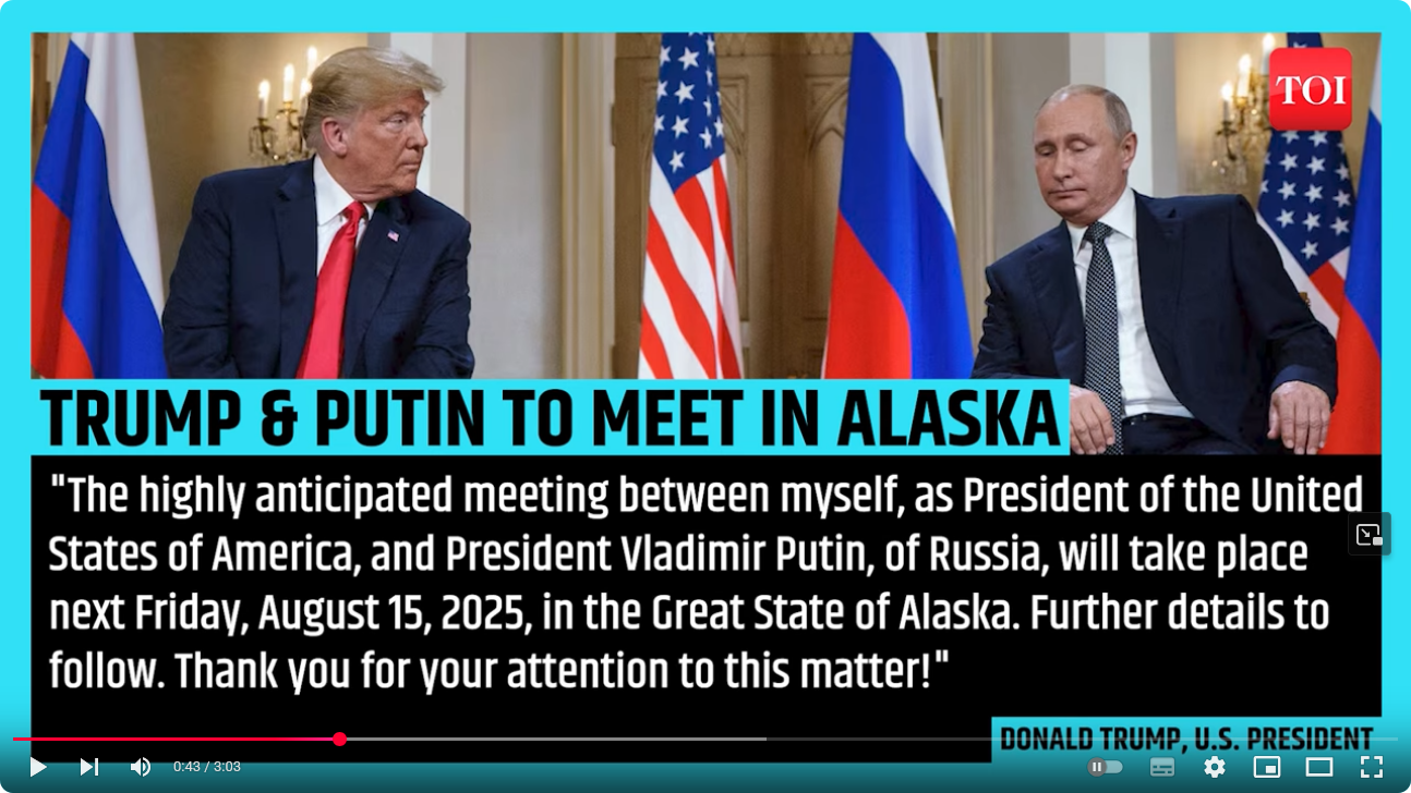 Bedeutungsvoll: Trump-Putin-Treffen in ALASKA