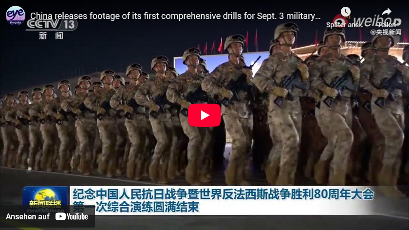 CHINA/Erstmalige Parade zum Sieg über Japan: RUS-Sieges-Feier-Tradition nun auch in Peking