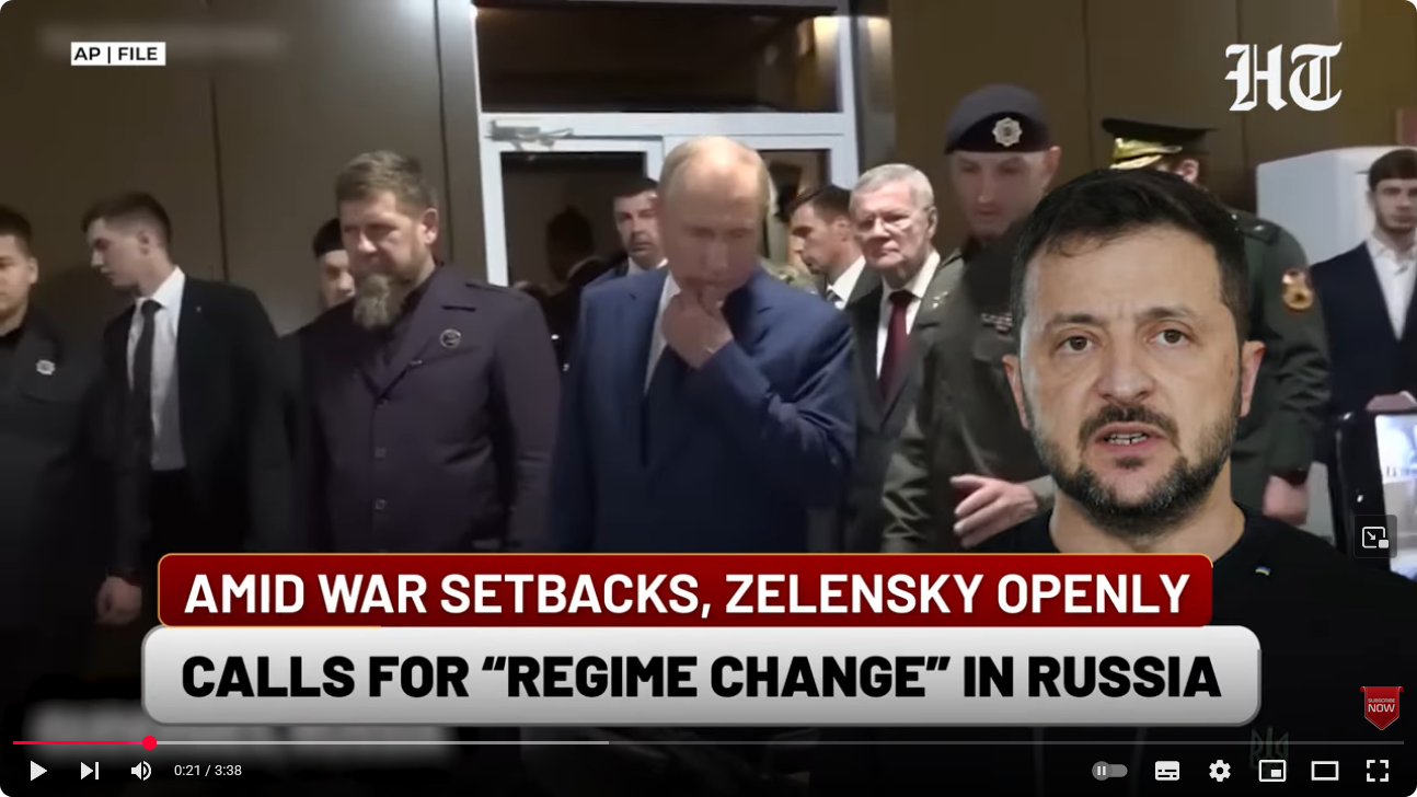 Zelensky fordert den Westen auf Regime-Change in Moskau zu machen