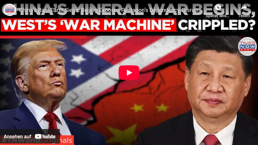China +Seltene-Erden gegen US-Rüstungs-Industrie/ Indien hart gegen USA/ +mehr