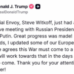 Witkoff in Moskau: Stellungsnahme von RUS-Präsidentenberater Ushakov/ +Trump-Statement