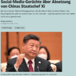 Internet-Gerüchte/Militär-Putsch in China: US +EU-FalseFlag weiten sich aus