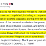 Trump ordnet neue Atomtests an/ Test-Ban-Treaty-Stop wird nach 33 Jahren beendet