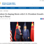 China/Außenministerium: KEINE Bestätigung der Trump-Aussagen bezüglich Treffen-Ergebnisse