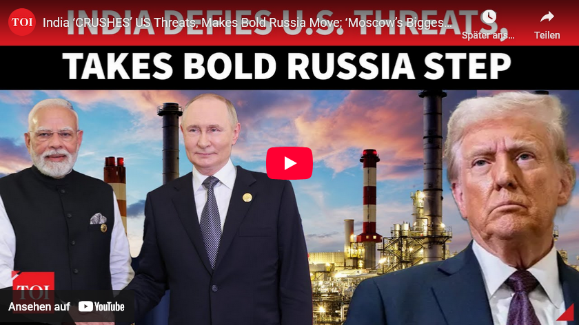 INDIEN/Ölkäufe aus RUS: Oktober erneute Steigerung/ ignoriert Indien US-Sanktionen?