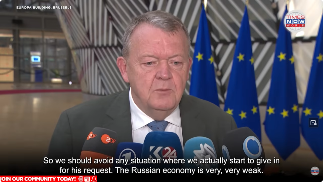 Dänemark: RUS-Wirtschaft sehr-sehr schwach, nur mehr Putin das Problem= Zusammenbruch RUS-Wirtschaft absehbar