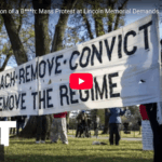 Anti-Trump-Demonstranten vor Lincoln-Memorial: Schon mal Geschichte angesehen?