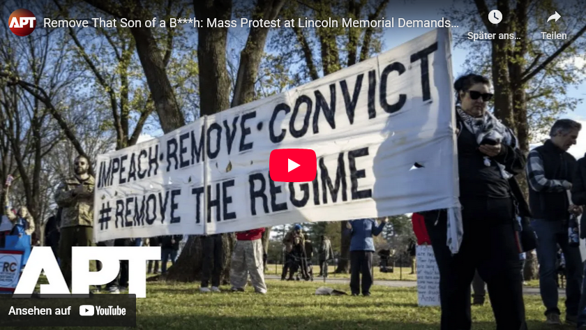Anti-Trump-Demonstranten vor Lincoln-Memorial: Schon mal Geschichte angesehen?