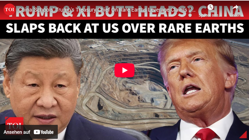 Bloomberg: China stoppt RUS-Öl-Käufe (Quellen?)/ RUS-Mishustin bei XI/ CHN-US-Rare-Earth-Differenzen/ Irak