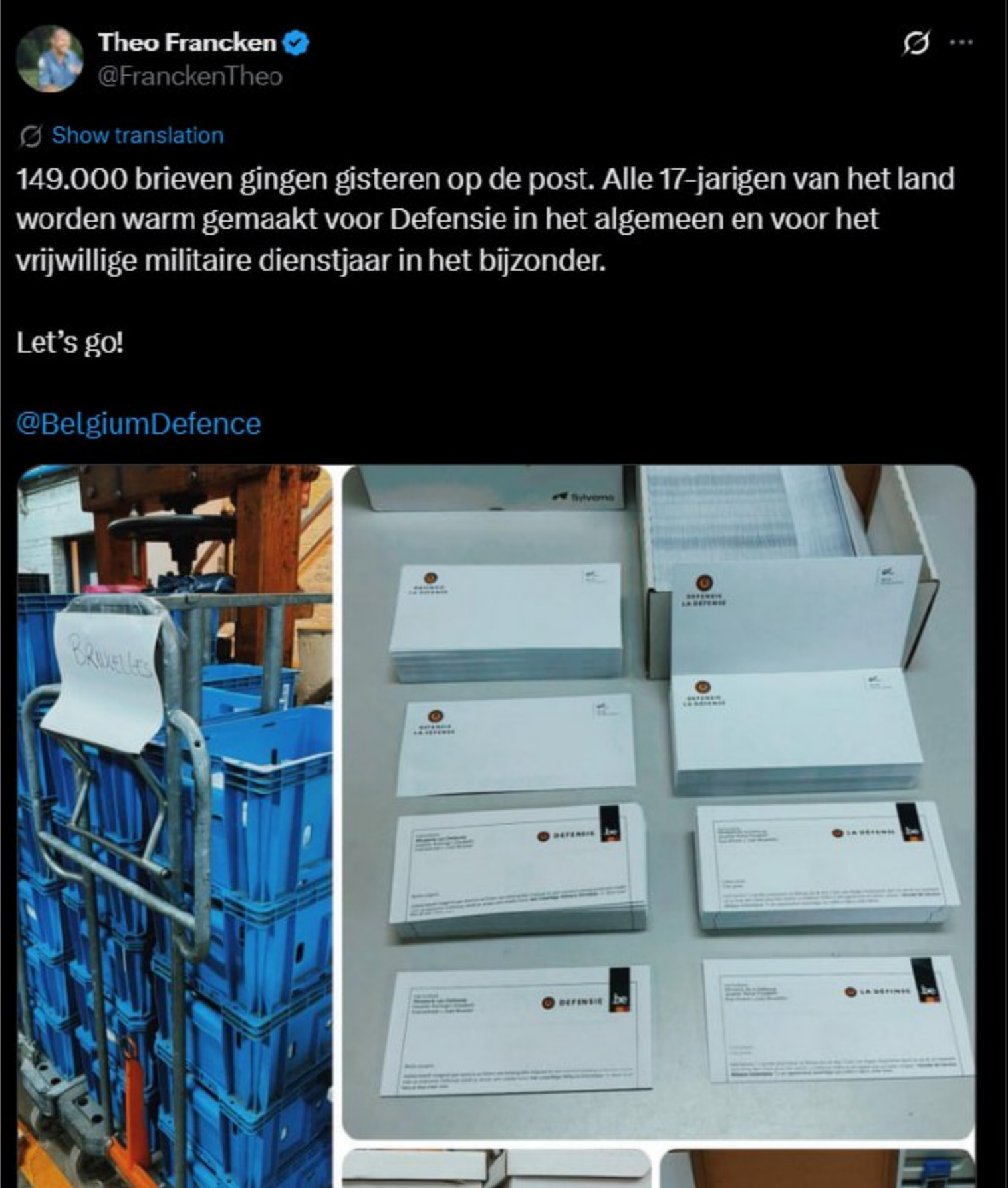 Belgien/ Mobilisierungs-Brief an 149.000 über-17-jährige: Kommender Krieg wirft seine Schatten voraus?