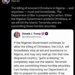 US/Trump gegen (BRICS+OPEC-Mitglied)-Nigeria: Führt Christen-Verfolgung zu US-Militär-Einsatz?