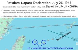 Völkerrecht +Militär-Macht-Druck als zentrale Anti-Japan +US- Kampf-Mittel Chinas/ +mehr