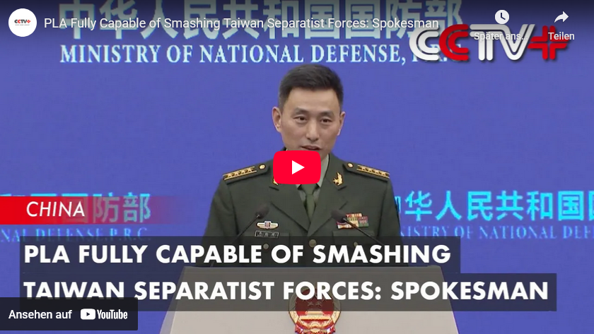 CHINA/ AKTUELLE MELDUNGEN: CHN-Verteidigungs-Ministerium- Statements/ +mehr