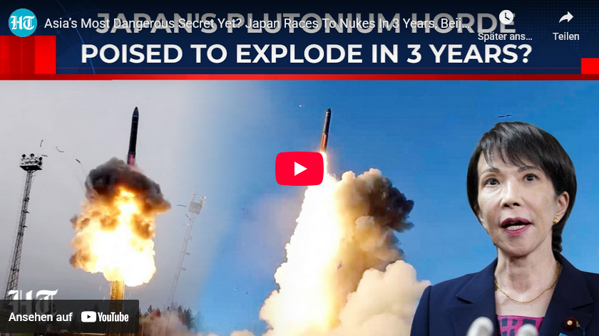 China/Akademie der Wissenschaften: Japan kann innerhalb 3 Jahren Atomwaffen herstellen