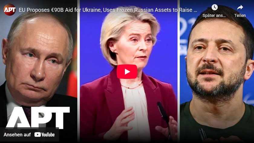 EU hat entschieden: 90 Milliarden eingefrorener RUS-Vermögen wird für Ukraine verwendet