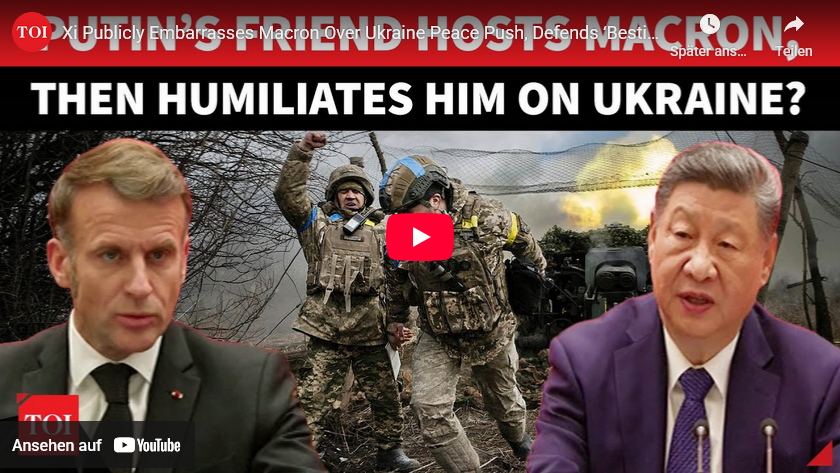 China zu EU wegen RUS-Vermögen +Macron wegen Ukraine-Aussage/ +mehr