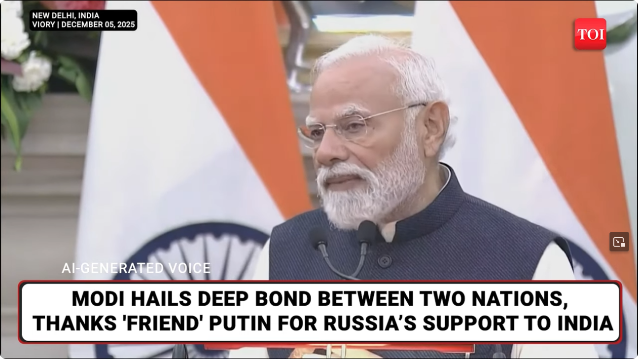 Putin-Besuch-Indien: Modi mit Lobpreisung für Freund Putin/ umfangreiches Geschäfts-Paket unterzeichnet