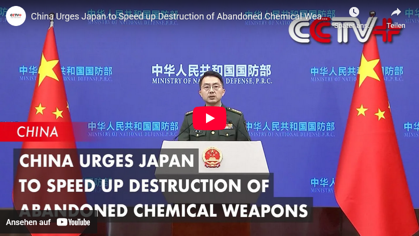 China fordert, Japan-WWII-Chemie-Waffen zu entsorgen/ +Österreich= Chemie-Waffen-Großmacht – sic!