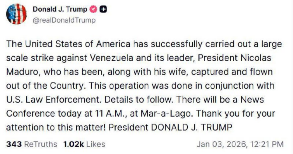 UPDATE-3 / US greift Venezuela an: Maduro gefangen?/ Vize-Präsidentin übernimmt?