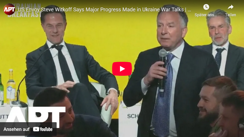 USA in Davos – gemäß US-Angaben steht eine Einigung (nur mit der Ukraine) unmittelbar bevor