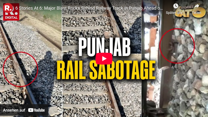 Indien/Eisenbahn-Sabotage in Pakistan-Grenz-Region: Infiltrationen machen Subversionen +Terror