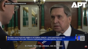 RUS/Präsidenten-Berater Ushakov-Einladung: Zelensky kann nach Moskau kommen