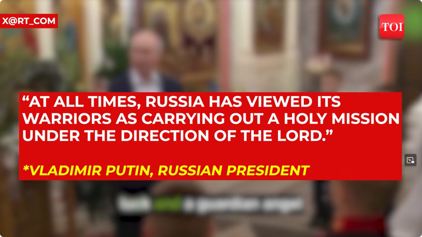 RUS/Putin-Kirche-Weihnachts-Ansprache: Soldaten als Schützer +Retter des Mutterlandes