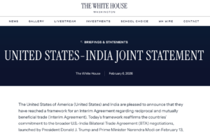 UPDATE-1/ Aussagen IND+USA / USA-IND-Handels-Vereinbarung (LINK): RUS-Lieferungen (z. B. Öl) KEIN Thema