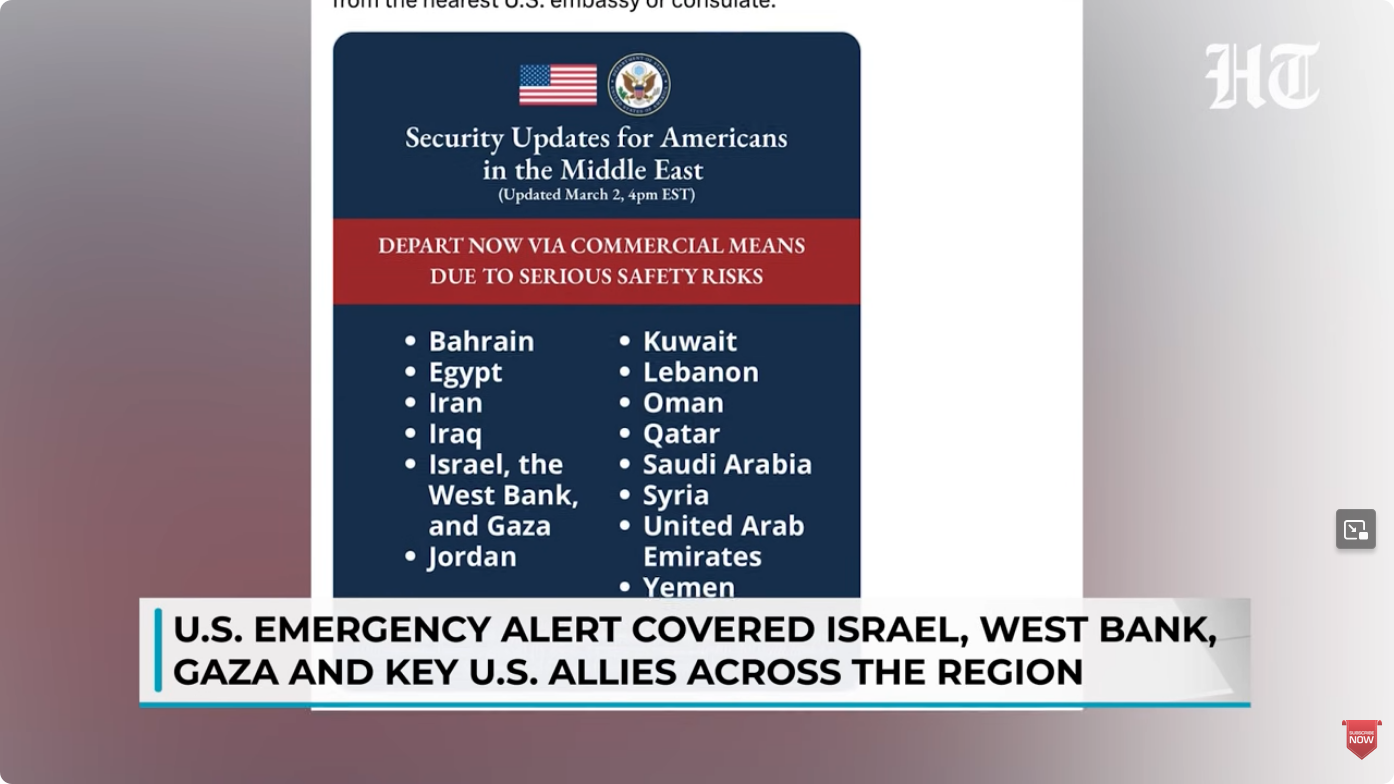 AI-Cast: US<>IRAN/Dramatische US-Räumung: Aufforderung an US-Bürger Nah-Ost zu verlassen