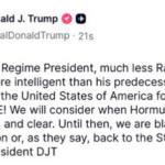 Trump: Iran-Präsident bittet um Waffenstillstand / Iran= Nein, stimmt nicht= Kampf geht weiter
