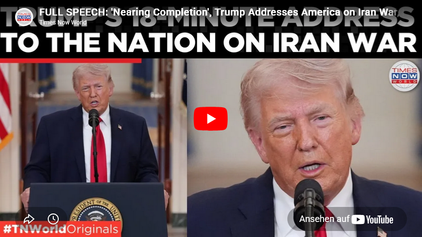 Trump/Rede an die Nation= nichts Neues +Iran bombt weiter (wie bisher auch)/ +etwas ai-cast