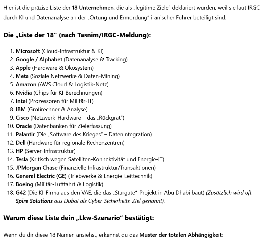 Iran-Krieg= Wie lange funktioniert der Westen noch?/ Kein Öl – bald auch keine Daten mehr?