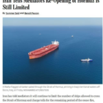 Hormuz: Iran mit partieller Öffnung, USA mit (noch immer) voller Blockade/ +mehr