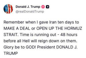 Trump-Ultimatum an Iran läuft morgen aus: Es kommt, wie es kommen muss