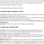 1972= Linebacker II/ 2026= Linebacker III-? Die Welt am Rande der Wiederholung (allerdings nicht im Resultat)