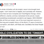 Trump droht= Ende der Iran-Zivilisation / Iran fixiert Ende der Gespräche