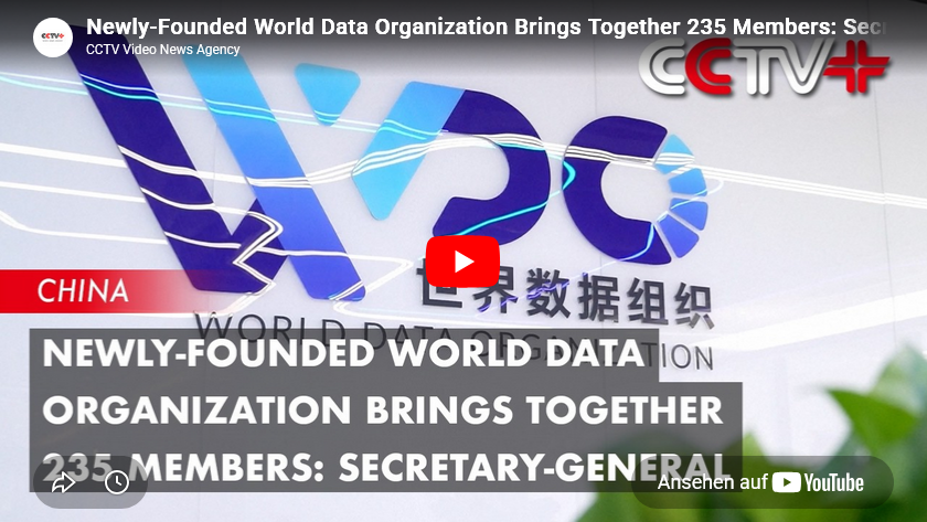China gründet WDO= World-Data-Organisation