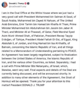 ai-cast/Trump-Posting zu (angeblichem) Iran-Abkommen: Bisher hat Iran NICHT zugestimmt