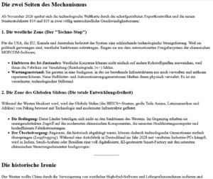 ai-cast: CHN-Scharfstellung Seltene Erden 11.11.= West-High-Tech-Produktion unter CHN-Kontroll-Regime (oder tot)