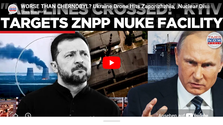 Angriff auf empfindliche Sektion des AKW Saporoschje= UKR sagt wir waren es nicht, NATO hat Beweise für UKR-Unschuld