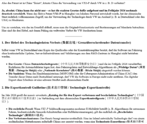 US+EU-Konzerne mit China-Entwicklungs-Zentren ohne Zukunft= CHN-Gesetze setzen klare Standards, die der Westen ignorierte