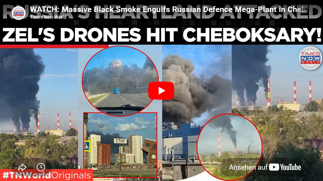 Ukraine greift tief nach RUS an/ Schwerer Treffer in Cheboksary= Stadt nahe Konferenz-Stadt Kazan